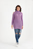 Women's High Neck Detail Long Sweater by Memnu - MEWS812