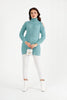 Women's High Neck Detail Long Sweater by Memnu - MEWS813