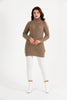 Women's High Neck Detail Long Sweater by Memnu - MEWS814