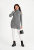 Women's High Neck Detail Long Sweater by Memnu - MEWS815