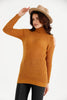 Women's High Neck Detail Long Sweater by Memnu - MEWS817