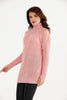 Women's High Neck Detail Long Sweater by Memnu - MEWS818