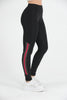 Women's Mesh Panel Striped Detail Active Wear Leggings - WAL185