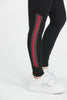 Women's Mesh Panel Striped Detail Active Wear Leggings - WAL185