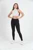 Women's Mesh Panel Striped Detail Active Wear Leggings - WAL186