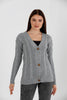 Women's Knitted Cable Knit Cardigan Button Detail by Memnu - MEWS820