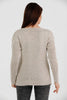 Women's Knitted Cable Knit Cardigan Button Detail by Memnu - MEWS821