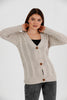 Women's Knitted Cable Knit Cardigan Button Detail by Memnu - MEWS821