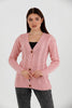 Women's Knitted Cable Knit Cardigan Button Detail by Memnu - MEWS822