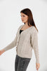 Women's Knitted Cable Knit Cardigan Button Detail by Memnu - MEWS825