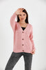 Women's Knitted Cable Knit Cardigan Button Detail by Memnu - MEWS826