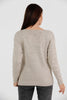 Women's Knitted Cable Knit Cardigan Button Detail by Memnu - MEWS832