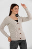 Women's Knitted Cable Knit Cardigan Button Detail by Memnu - MEWS832