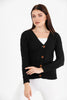 Women's Knitted Cable Knit Cardigan Button Detail by Memnu - MEWS833