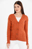 Women's Knitted Cable Knit Cardigan Button Detail by Memnu - MEWS834