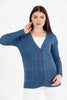 Women's Knitted Cable Knit Cardigan Button Detail by Memnu - MEWS835