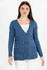 Women's Knitted Cable Knit Cardigan Button Detail by Memnu - MEWS835