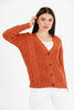 Women's Knitted Cable Knit Cardigan Button Detail by Memnu - MEWS836