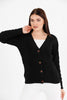 Women's Knitted Cable Knit Cardigan Button Detail by Memnu - MEWS838