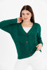 Women's Knitted Cable Knit Cardigan Button Detail by Memnu - MEWS839