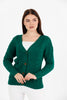 Women's Knitted Cable Knit Cardigan Button Detail by Memnu - MEWS839