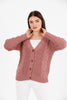 Women's Knitted Cable Knit Cardigan Button Detail by Memnu - MEWS840