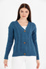 Women's Knitted Cable Knit Cardigan Button Detail by Memnu - MEWS841