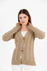 Women's Knitted Cable Knit Cardigan Button Detail by Memnu - MEWS844