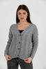 Women's Knitted Cable Knit Cardigan Button Detail by Memnu - MEWS846