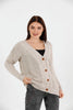 Women's Knitted Cable Knit Cardigan Button Detail by Memnu - MEWS847