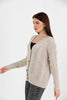 Women's Knitted Cable Knit Cardigan Button Detail by Memnu - MEWS847