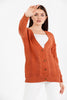 Women's Knitted Cable Knit Cardigan Button Detail by Memnu - MEWS849