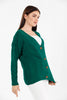 Women's Knitted Cable Knit Cardigan Button Detail by Memnu - MEWS850