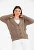 Women's Knitted Cable Knit Cardigan Button Detail by Memnu - MEWS852