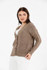 Women's Knitted Cable Knit Cardigan Button Detail by Memnu - MEWS852