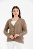 Women's Knitted Cable Knit Cardigan Button Detail by Memnu - MEWS852