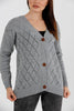 Women's Knitted Cardigan Button Detail by Memnu - MEWS854