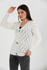 Women's Knitted Cardigan Button Detail by Memnu - MEWS855