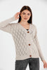 Women's Knitted Cardigan Button Detail by Memnu - MEWS856