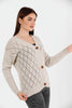 Women's Knitted Cardigan Button Detail by Memnu - MEWS856