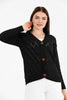 Women's Knitted Cardigan Button Detail by Memnu - MEWS857