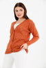 Women's Knitted Cardigan Button Detail by Memnu - MEWS859