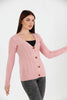 Women's Knitted Cable Knit Cardigan Button Detail by Memnu - MEWS864