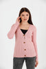 Women's Knitted Cable Knit Cardigan Button Detail by Memnu - MEWS864