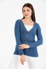 Women's Knitted Cable Knit Cardigan Button Detail by Memnu - MEWS865