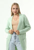 Women's Oversized Knitted Cardigan Pocket Detail by Memnu - MEWS239