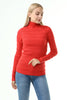 Women's High Neck Textured Detail Sweater by Memnu - MEWS224