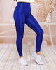 Women's Shiny Finish Detail Active Wear Leggings - WAL154