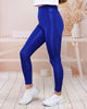 Women's Shiny Finish Detail Active Wear Leggings - WAL154