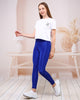 Women's Shiny Finish Detail Active Wear Leggings - WAL154